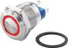 TRU COMPONENTS TC-7494652 TC-GQ12-AF-10E/J/R/12V/S Bouton-poussoir antivandalisme 48 V/DC 2 A 1 x Off/(On) à rappel rouge IP65 1 pc(s)