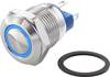 TRU COMPONENTS TC-7494660 TC-GQ12-AF-10E/J/B/12V/S Bouton-poussoir antivandalisme 48 V/DC 2 A 1 x Off/(On) à rappel bleu IP65 1 pc(s)