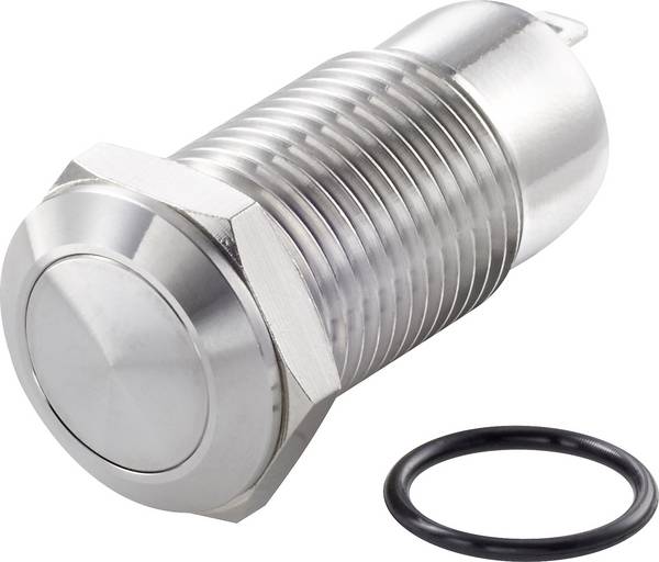 TRU COMPONENTS TC-7494668 TC-GQ12-CH-10Z/J/S Bouton-poussoir 36 V/DC 1 A 1 x Off/On à accrochage IP40 1 pc(s)