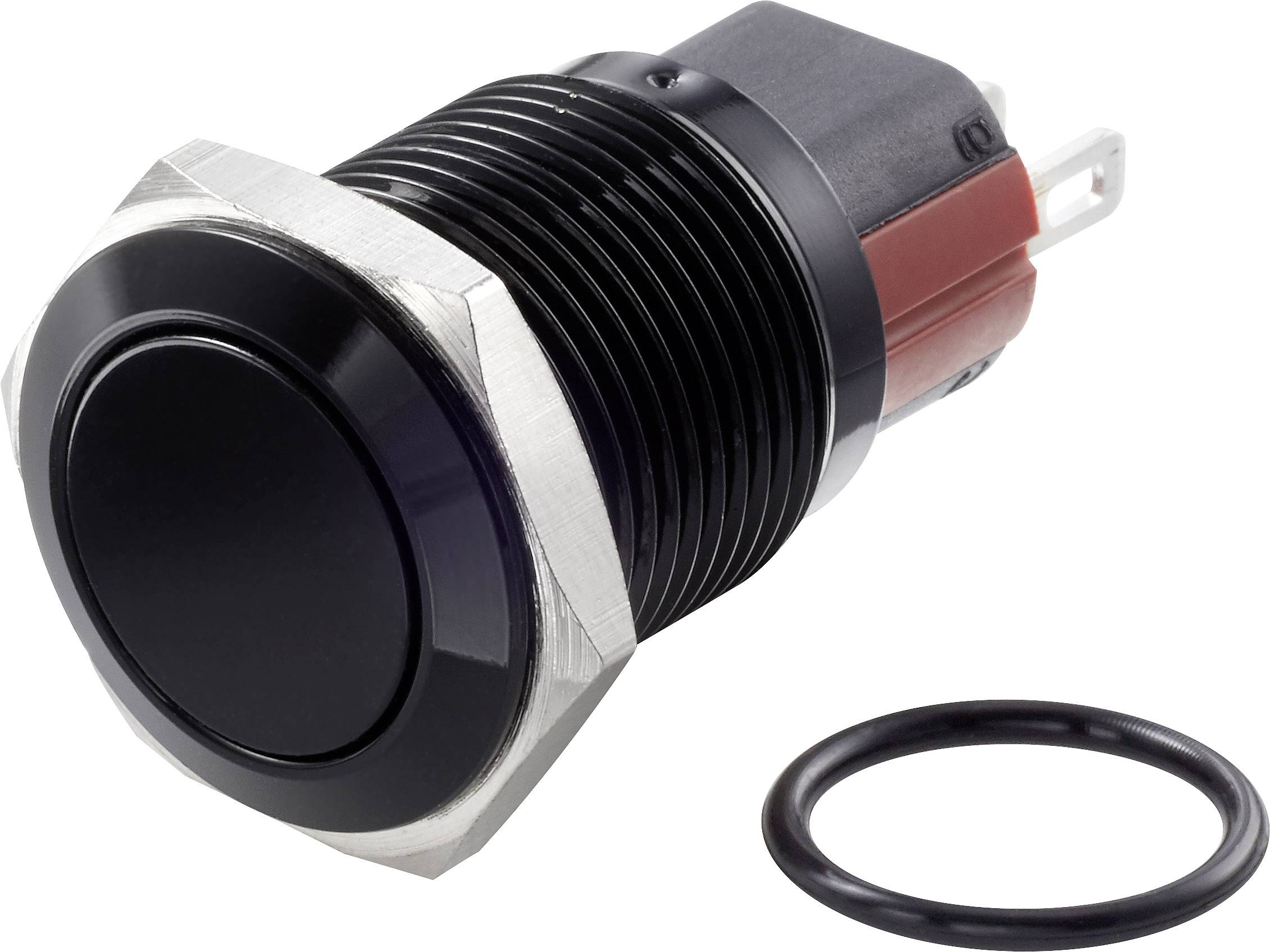 TRU COMPONENTS TC-7494720 TC-GQ16-KF-11/J/A Bouton-poussoir antivandalisme 48 V/DC 2 A 1 x Off/(On) à rappel IP65 1 pc(s)
