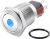 TRU COMPONENTS TC-7494736 TC-GQ16-KF-11D/J/B/12V/C Interrupteur antivandalisme 48 V/DC 2 A 1 x Off/(On) à rappel bleu IP65 1 pc(s)