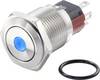 TRU COMPONENTS TC-7494768 TC-GQ16-KF-11D/J/B/12V/S Interrupteur antivandalisme 48 V/DC 2 A 1 x Off/(On) à rappel bleu IP65 1 pc(s)