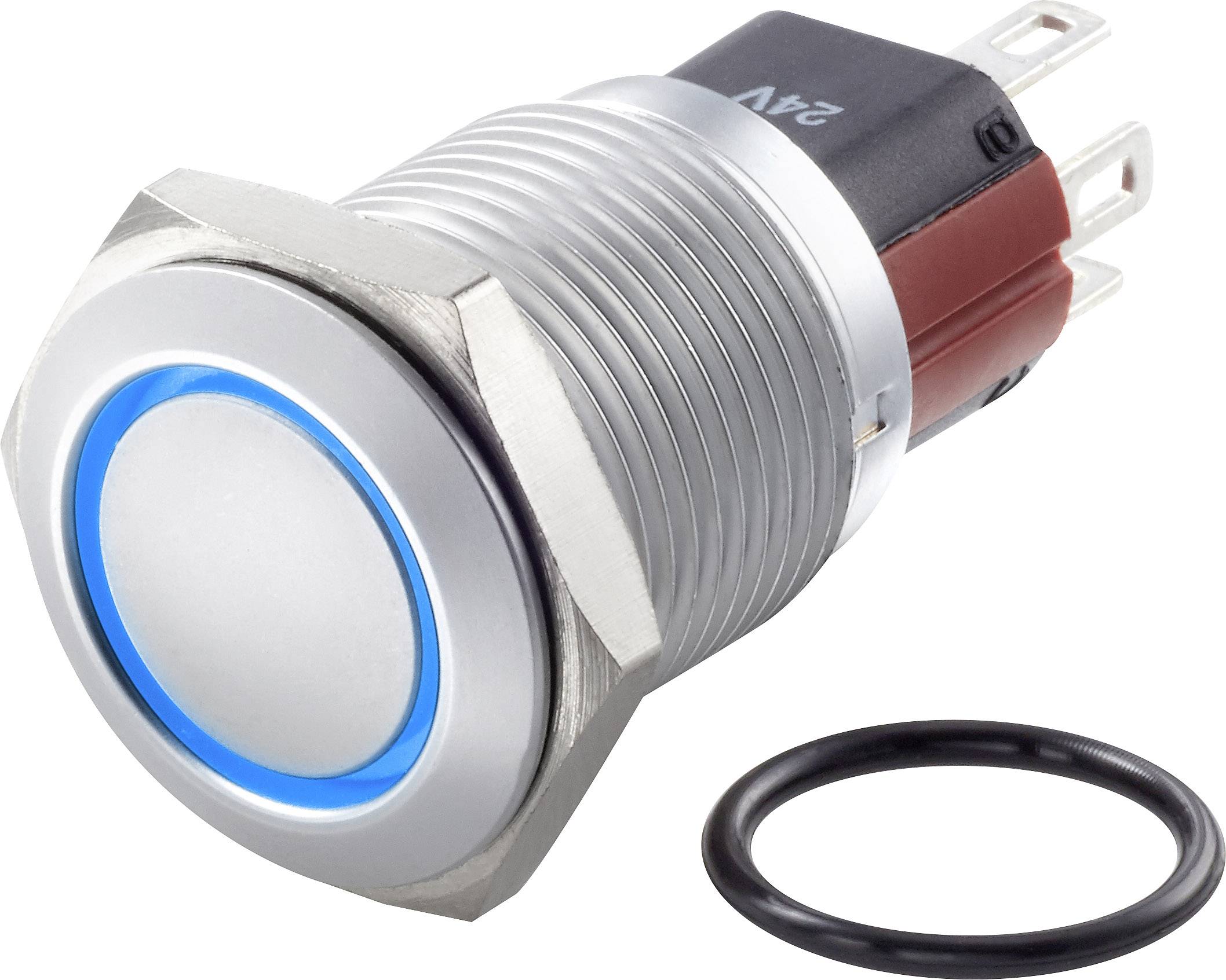 TRU COMPONENTS TC-7495024 TC-GQ16-KH-11ZE/J/B/12V/C Interrupteur antivandalisme 48 V/DC 2 A 1 x Off/On à accrochage bleu IP65 1 pc(s)