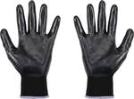 Gants de protection en polyester avec revêtement en nitrile noir, taille 10