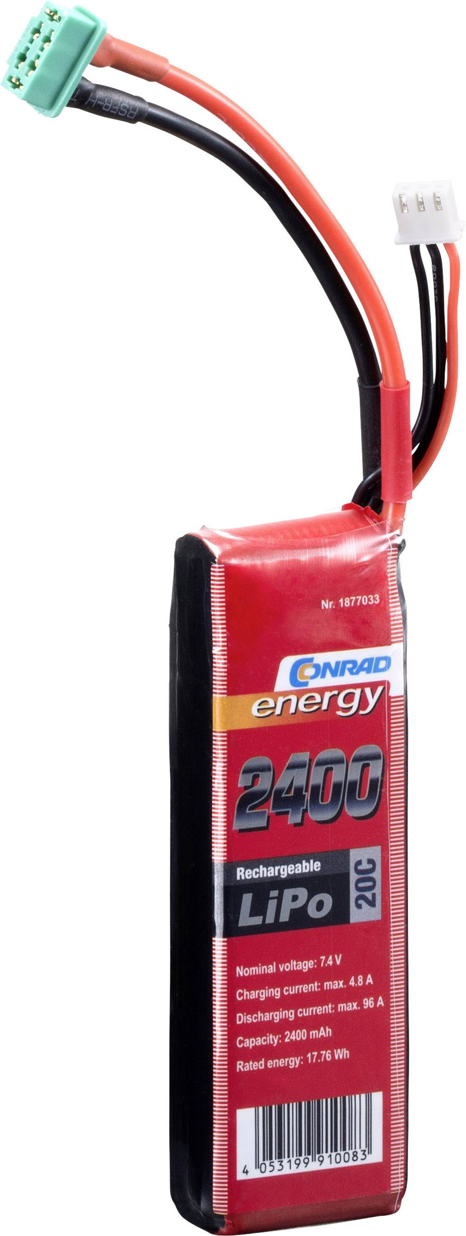 Pack de batterie (LiPo) 7.4 V 2400 mAh Conrad energy CE1877033 Nombre