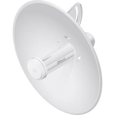 Une antenne parabolique de réseau sans fil avec une partie réceptrice montée, principalement utilisée pour les réseaux sans fil et les transmissions à longue distance.