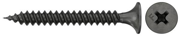 Fischer 40512  Vis pour plaques de plâtre 3.5 mm 25 mm cruciforme     trempé, phosphaté 1000 pc(s)