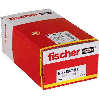 Boîte de produit Red Fischer étiquetée « N 8x80/40 F », présentée fermée sur un fond blanc.