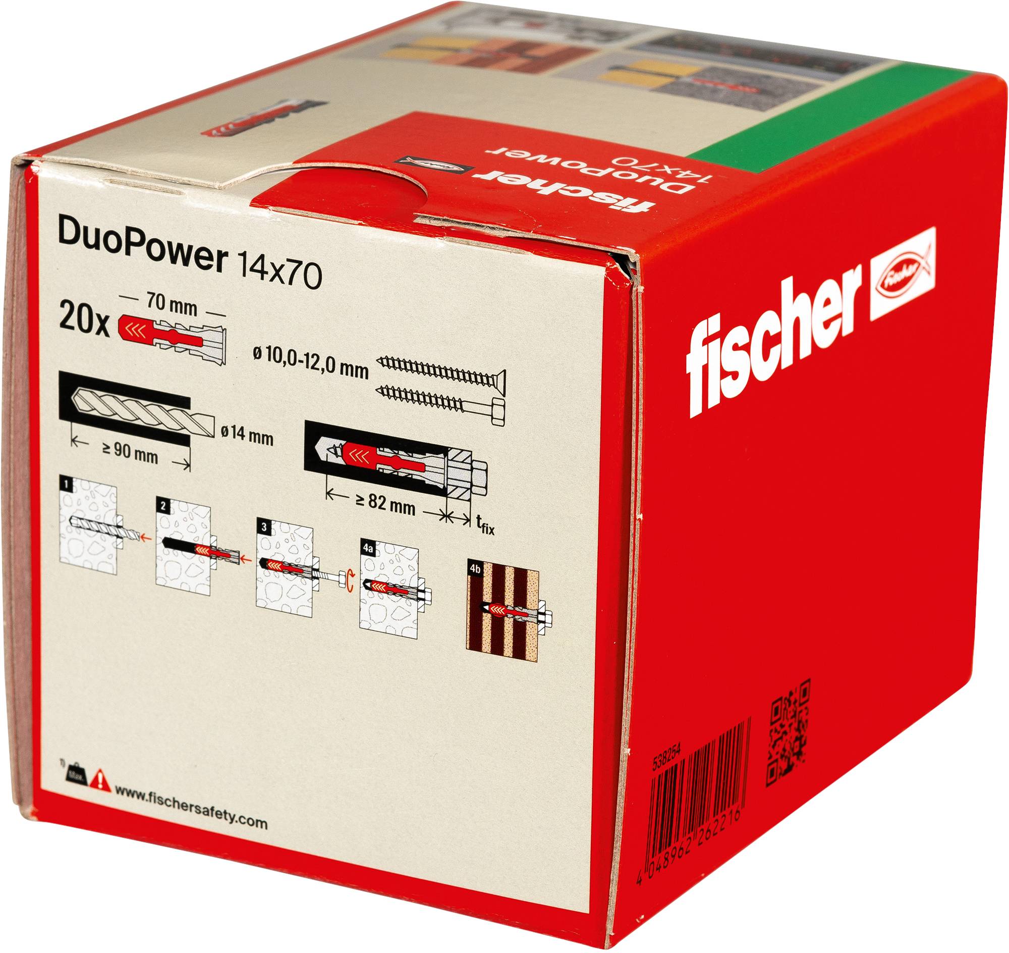 Fischer 538254 DUOPOWER 14x70 LD Cheville 2 éléments 70 mm 14 mm 20 pc(s)-3