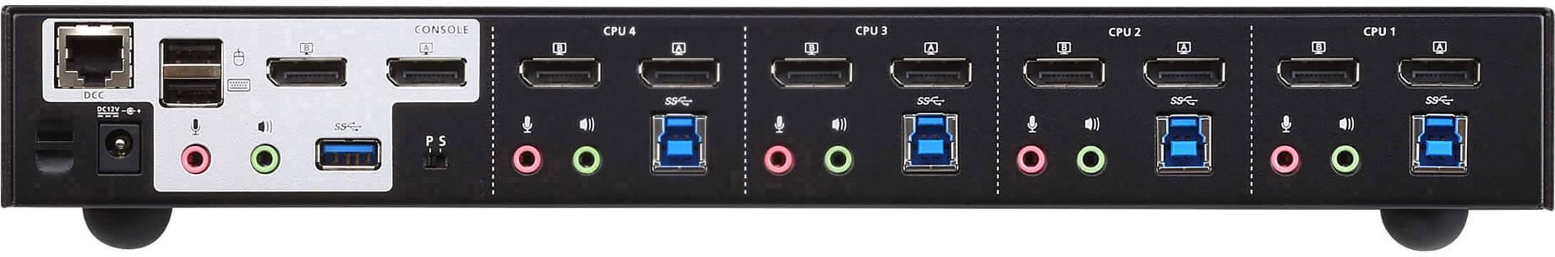 ATEN CS1944DP Commutateur KVMP à 2 affichages DP 4K, 4 ports USB 3.0-4