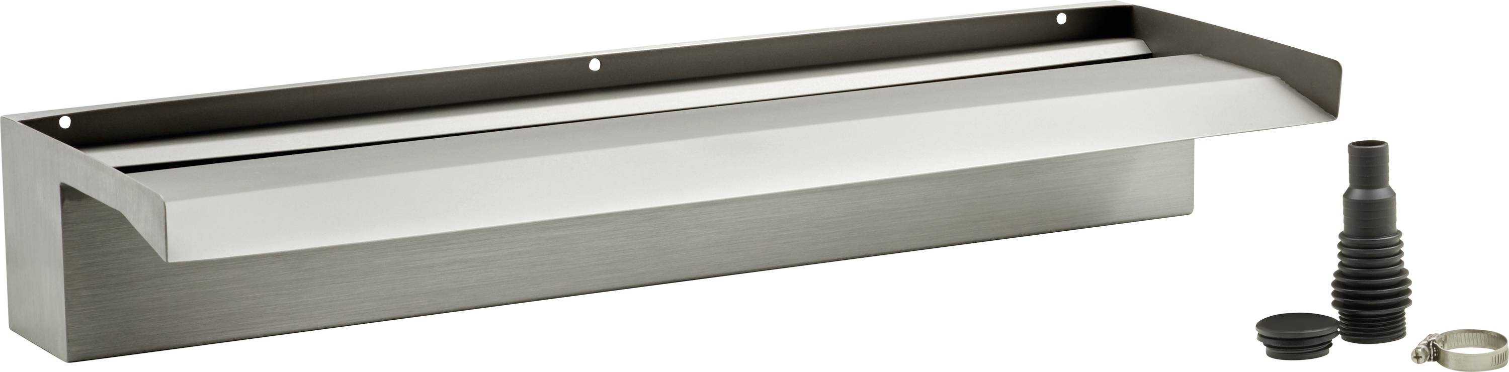 Bec de fontaine en métal avec kit de fixation.