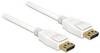 Câble de raccordement Delock DisplayPort Fiche mâle DisplayPort, Fiche mâle DisplayPort 1.00 m blanc 84876 contacts dorés Câble DisplayPort