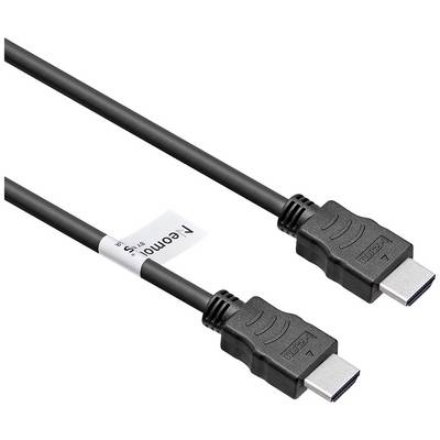 Deux fiches HDMI connectées par un câble noir. Une étiquette sur le câble indique '5 m'.