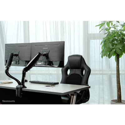 Neomounts Support de table pour écran NM-D500DBLACK 2 Écran(s) 25,4 cm (10") - 68,6 cm (27") noir inclinable, mobile-2