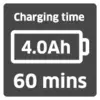 Temps de charge 60 min