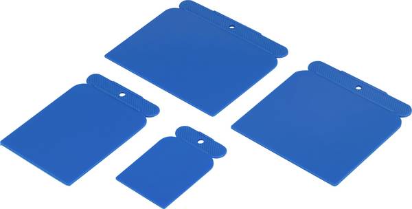 Basetech BT-1882846 Racloir mural plastique bleu 4 pièces