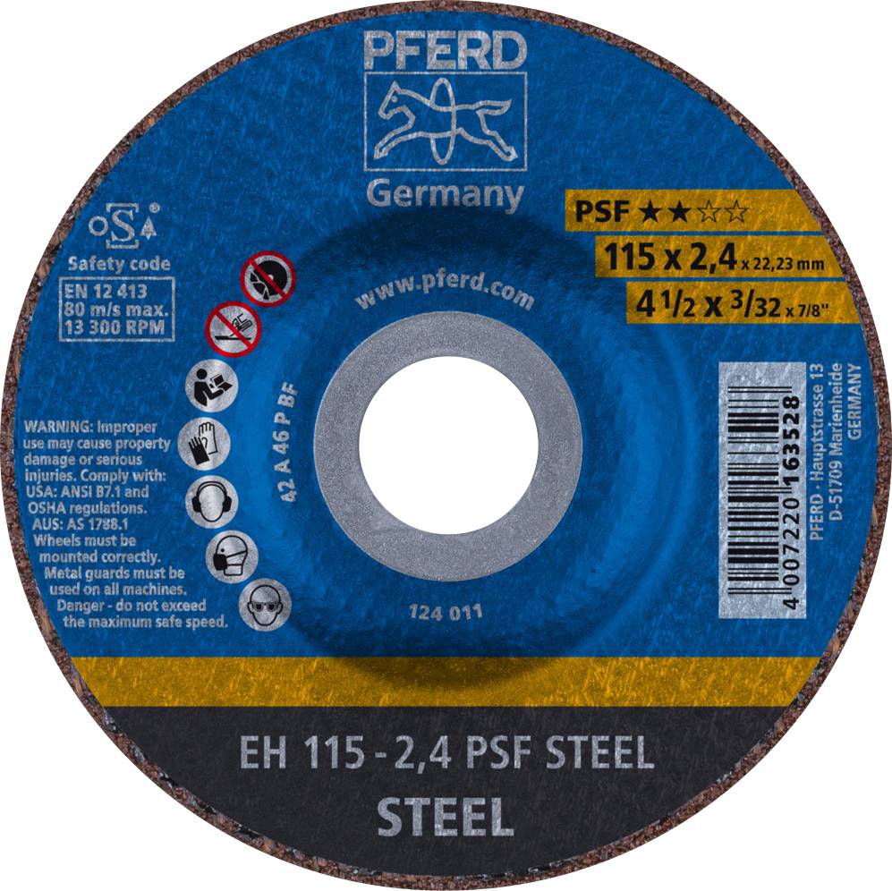 PFERD TOOLS PSF STEEL 61740122 Disque à tronçonner à moyeu déporté 115 mm 25 pc(s) acier