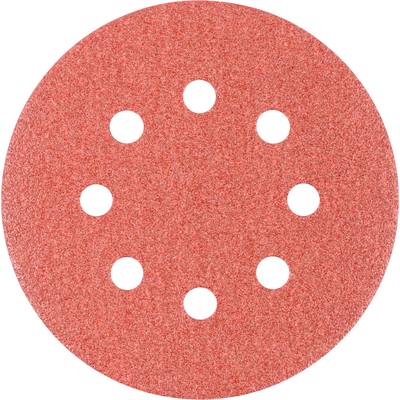 Cercle de disque abrasif rouge à huit trous, utilisé pour les machines à meuler.