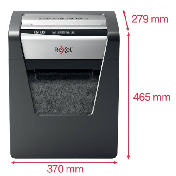 Destructeur de documents Rexel Momentum M510 10 feuille(s) micro-découpage 2 x 15 mm P-5 23 l Détruit également les agra-4