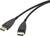 Deux câbles DisplayPort à gaine noire avec des connecteurs similaires, adaptés à la transmission de signaux audio et vidéo.