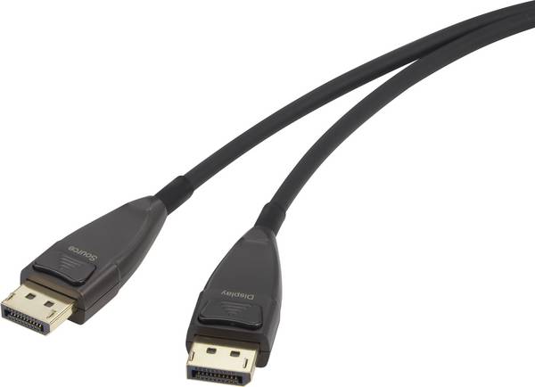 Renkforce DisplayPort Câble de raccordement Fiche mâle DisplayPort, Fiche mâle DisplayPort 20.00 m noir RF-3770962 8K UHD, contacts dorés Câble DisplayPort