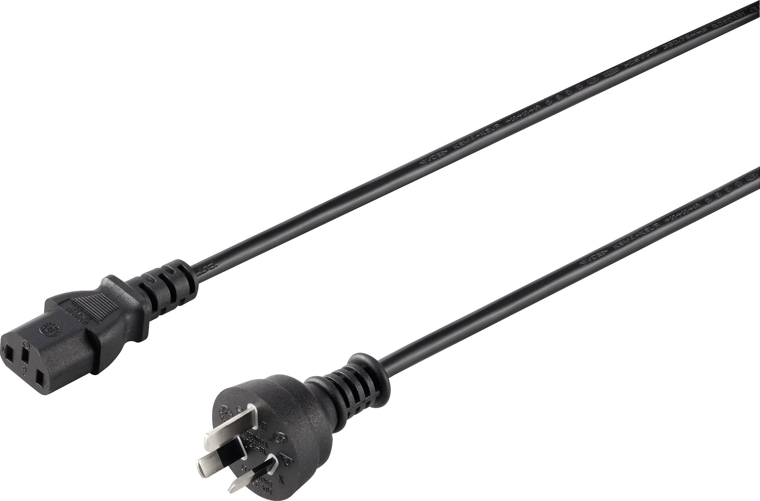 Sygonix SY-5042716 appareils IEC Câble de raccordement noir 2.00 m