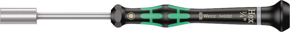 Tournevis de précision à manche noir avec des accents verts, adapté aux travaux fins et aux petites vis.