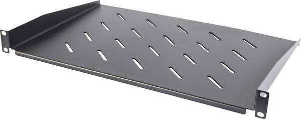 Intellinet 714884 19 pouces Plaque de sol 1 UH adapté à une baie de profondeur: à partir de 450 mm noir (RAL 9005)