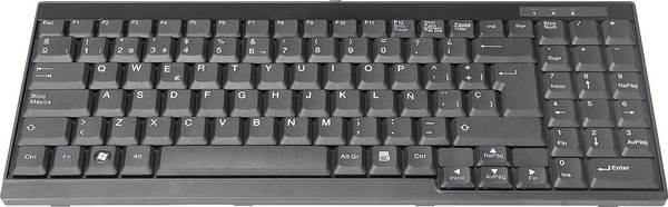 Digitus DS-72000ES filaire Clavier KVM espagnol, QWERTY noir