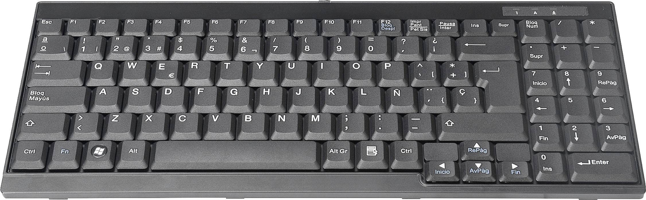 Digitus DS-72000ES filaire Clavier KVM espagnol, QWERTY noir-0