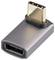 Un adaptateur USB-C vers HDMI, montrant la fiche USB-C et le port HDMI, permet de connecter des appareils avec des ports HDMI.
