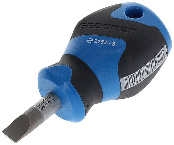 Gedore 2153 8 pour l'atelier Tournevis pour vis à fente Largeur de lame: 8 mm Longueur de la lame: 25 mm