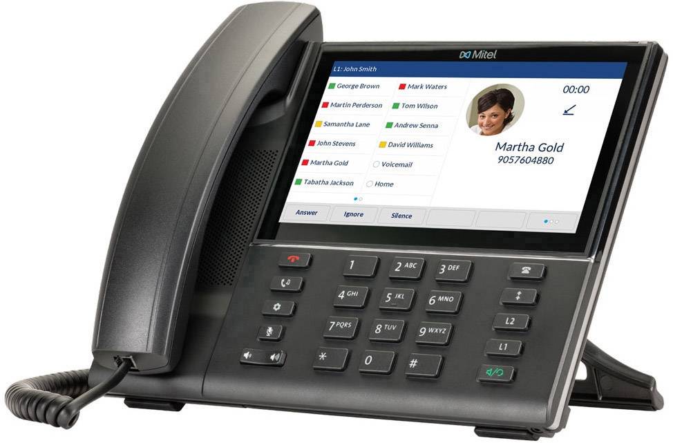 Téléphone VoIP filaire Mitel 6873 SIP Phone écran couleur noir