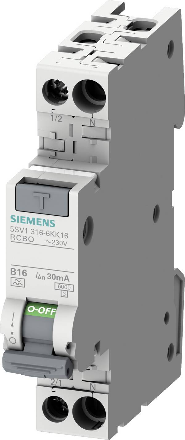Interrupteur différentiel/Disjoncteur de protection Siemens 5SV13166KK10 1 pôle 10 A 0.03 A 230 V