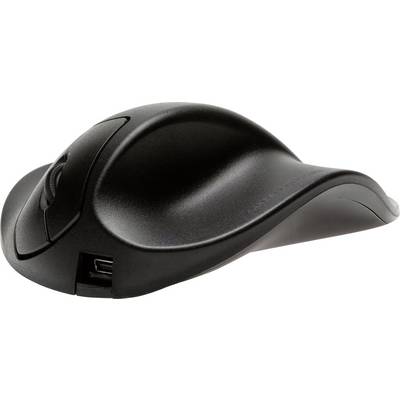 BakkerElkhuizen HandShoeMouse M Souris radio Taille: M BlueTrack noir 3 Boutons 1500 dpi ergonomique-0