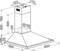 Dessin d'une hotte aspirante avec dimensions : largeur 600 mm, profondeur 500 mm, hauteur réglable 400-780 mm, raccordement Ø150 mm.
