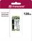 Emballage d'un SSD Transcend M.2 430S, 128 Go, SATA III 6 Gb/s, avec cache DRAM.