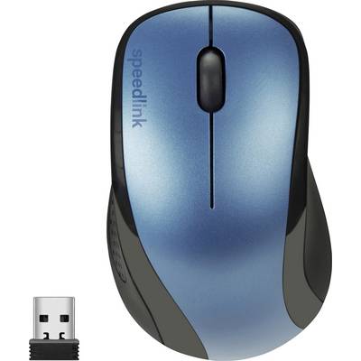 SPEEDLINK KAPPA, Droitier, Optique, RF sans fil, 1600 DPI, Noir, Bleu-0