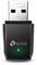 Un adaptateur USB Wi-Fi TP-Link, modèle Archer T3U, avec un boîtier noir et un voyant LED vert lumineux sur l'avant.