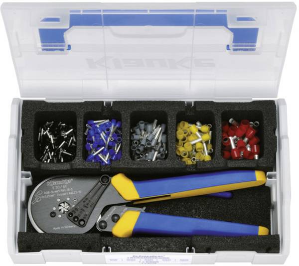 Klauke LBOXXMINIK306K Assortiment d'embouts simples  partiellement isolé noir, bleu, gris, jaune, rouge 1 set