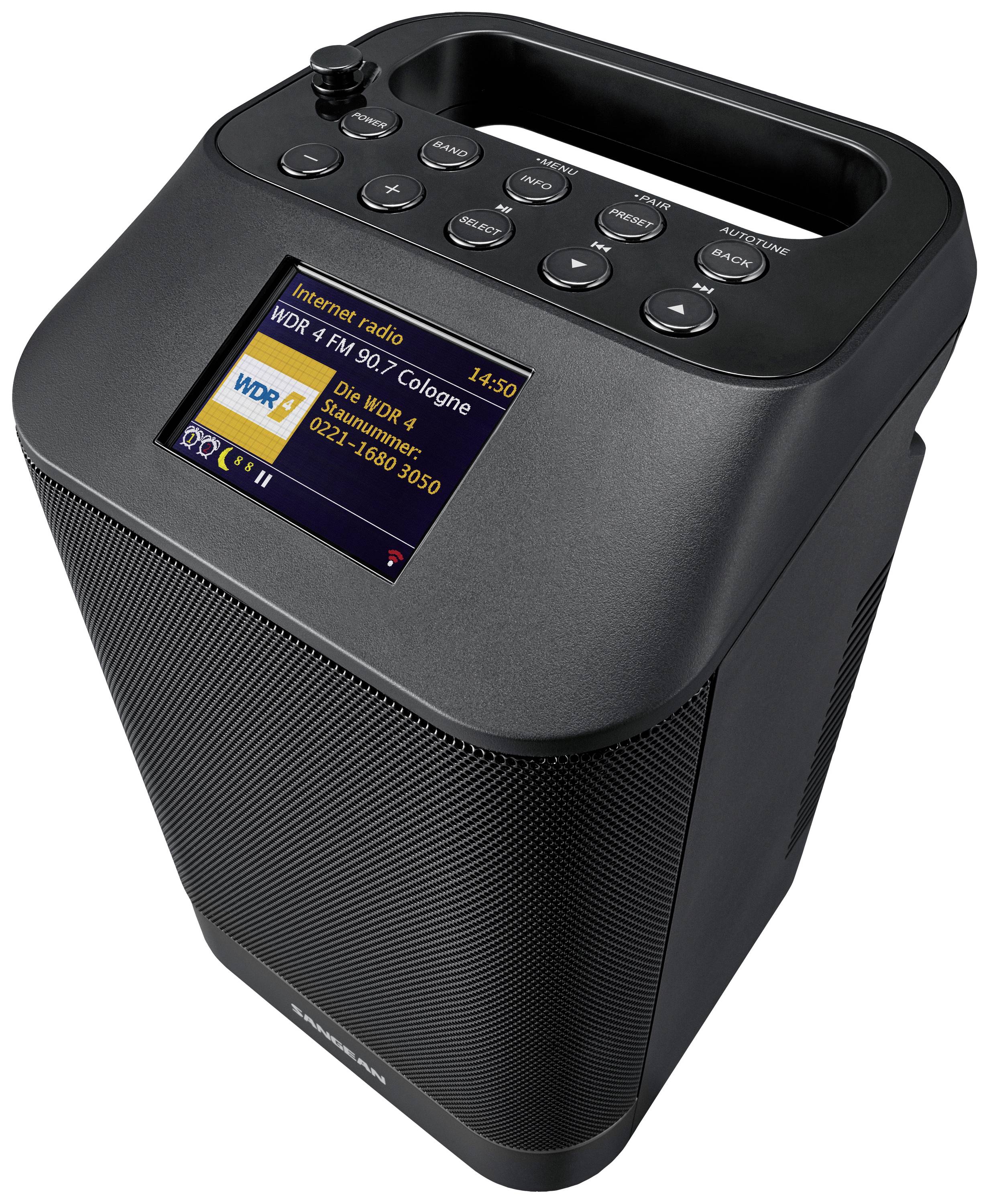 Sangean WFS-58 Radio Internet portative DAB+, FM, Internet AUX, Bluetooth, WiFi, radio internet multiroom noir-3