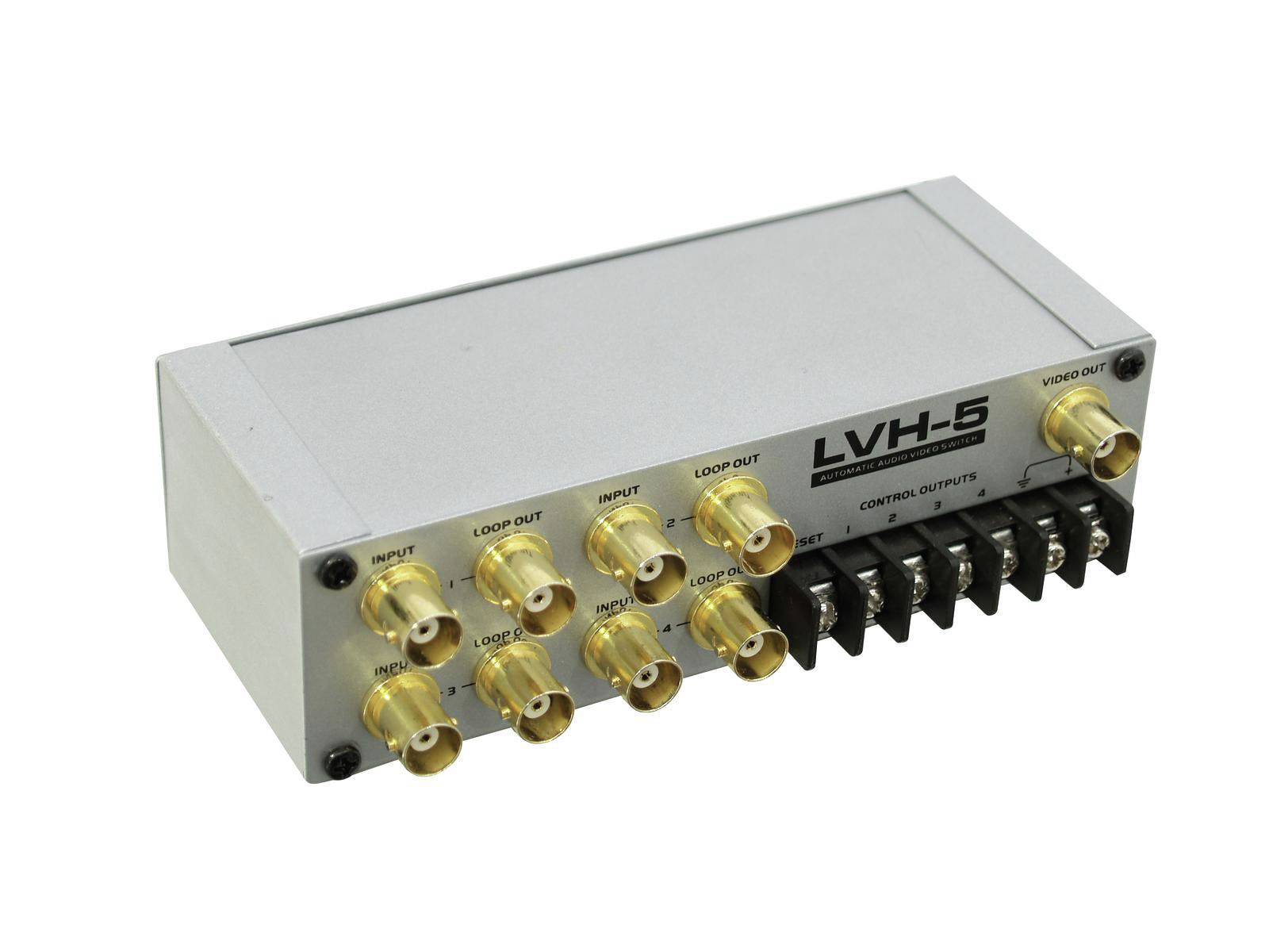 Un appareil électronique doté de plusieurs ports jaunes et portant l'inscription 'LVH-5' sur sa surface supérieure.