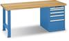 Lista 39721010 Établi (l x H x P) 800 x 850 x 800 mm bleu clair (RAL 5012)