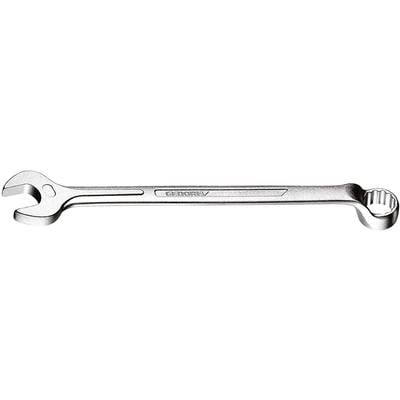 Une clé à fourche en argent avec 'GEDORE' gravé sur le manche, adaptée pour serrer ou desserrer des écrous et des boulons.