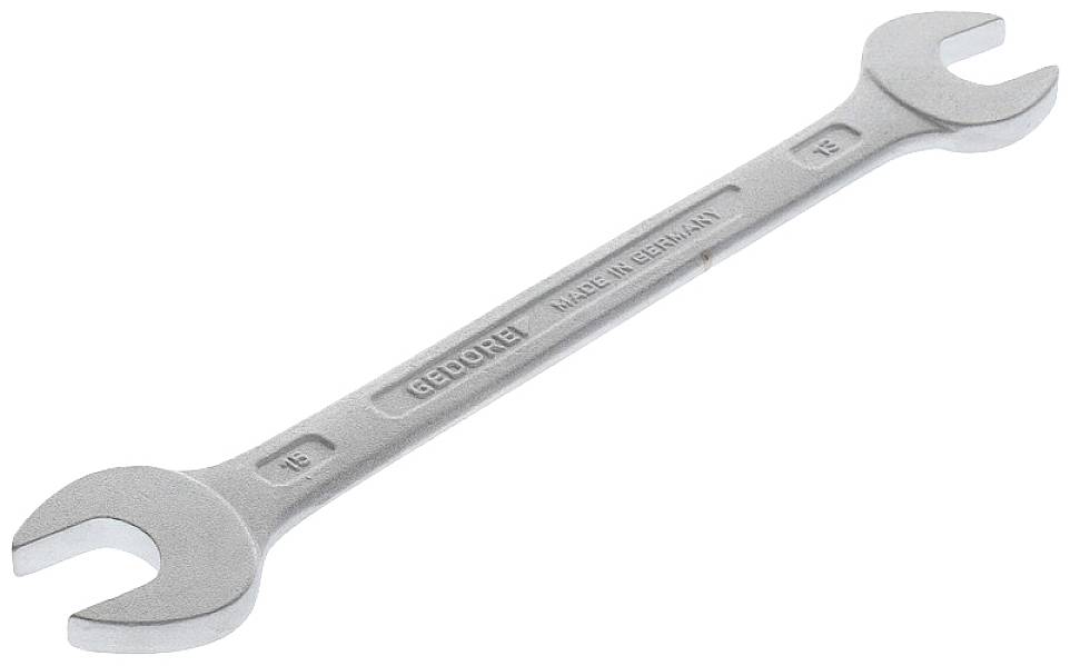 Une clé double en argent portant l'inscription « MADE IN GERMANY ». À gauche, la taille « 11 » est indiquée, à droite la taille « 13 ».