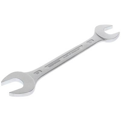 Une clé à fourche en argent avec deux extrémités ouvertes, sur lesquelles les tailles '12' et '13' sont estampillées.