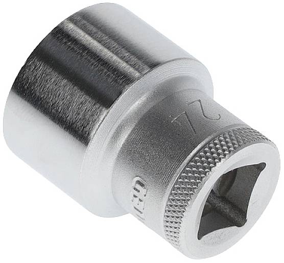 Clé à molette en métal avec tête cylindrique fermée et poignée striée, adaptée aux travaux techniques et réparations.