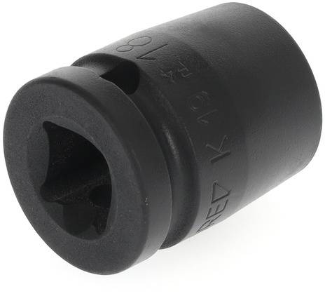 Écrou hexagonal noir en métal, conçu pour être utilisé avec des clés à douille.