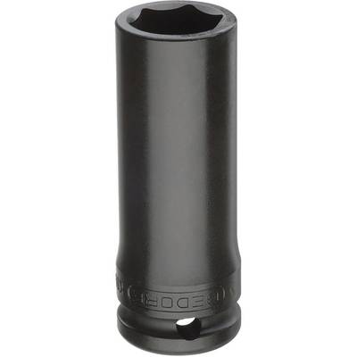 Une clé hexagonale noire, cylindrique avec des bords arrondis.