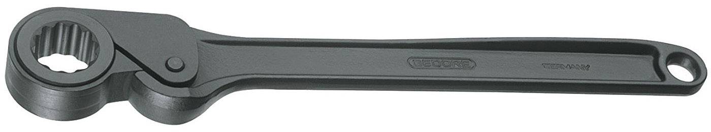 Clé à molette noir, vue latérale, avec poignée striée et tête ajustable numériquement pour différentes tailles de vis.